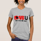 "Liebe U" ABER ich Liebe mir MEHR Rot oben T-Shirt (Vorderseite)
