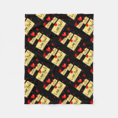 Liebe u Black Zazzle neu Fleecedecke (Vorderseite)