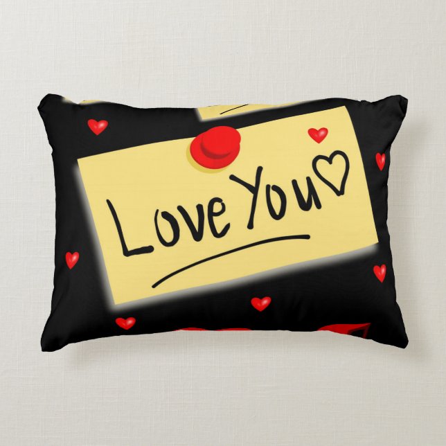 Liebe u Black Zazzle neu Zierkissen (Vorderseite)