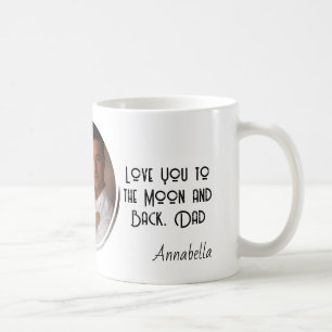 Liebe u dad Custom Round Foto Kaffeetasse