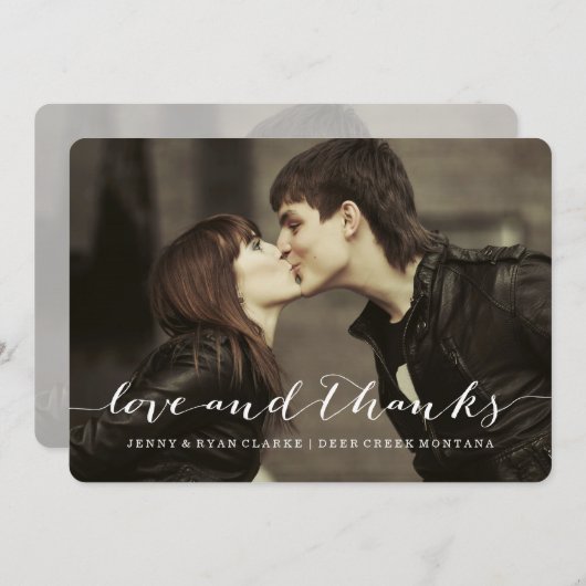 LIEBE U. DANK-SKRIPT WEDDING %PIPE% DANKEN IHNEN DANKESKARTE (Vorne/Hinten)