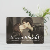 LIEBE U. DANK-SKRIPT WEDDING %PIPE% DANKEN IHNEN DANKESKARTE (Stehend Vorderseite)