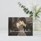 LIEBE U. DANK-SKRIPT WEDDING %PIPE% DANKEN IHNEN POSTKARTE (Stehend Vorderseite)