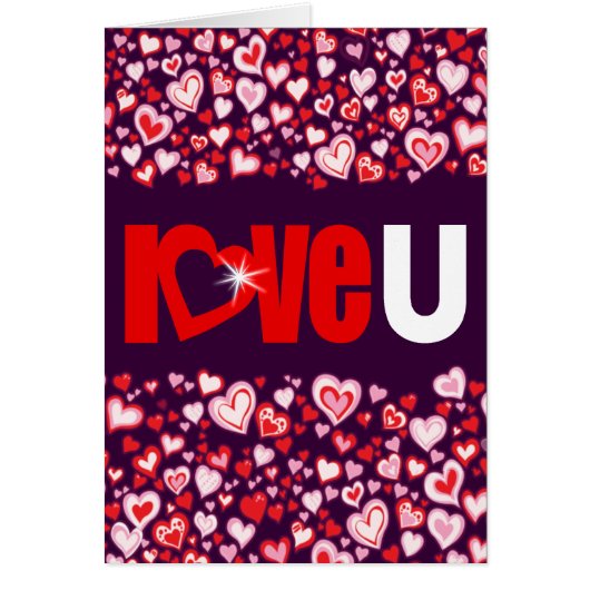 Liebe U Diamantherz rot & lila teilen Liebe (Vorne)