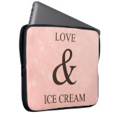 Liebe u. Eiscreme Laptopschutzhülle (Vorne Rechts)