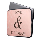 Liebe u. Eiscreme Laptopschutzhülle (Vorderseite Links)