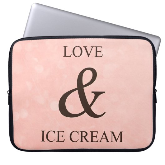 Liebe u. Eiscreme Laptopschutzhülle (Vorderseite)