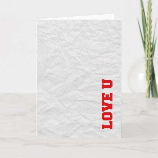 Liebe U Feiertagskarte (Vorderseite)