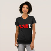 "Liebe U" funkeln, meins valentiner Text oben T-Shirt (Vorne ganz)