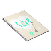 Liebe U Heart Arrows Notebook Notizblock (Rechte Seite)
