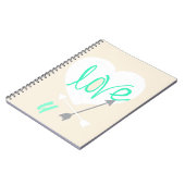 Liebe U Heart Arrows Notebook Notizblock (Linke Seite)