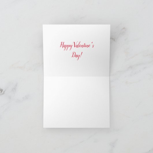 Liebe U immer - Rot - Grußkarte Dankeskarte (Innenseite)