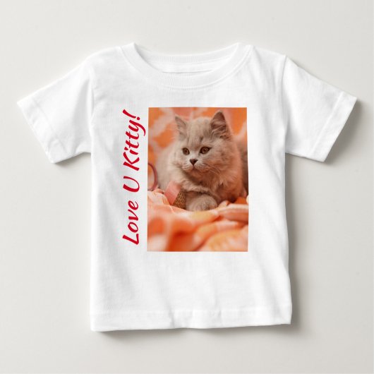 Liebe U Kitty Baby T-shirt (Vorderseite)