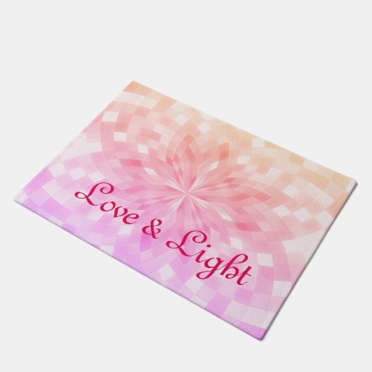 Liebe u. Licht Fußmatte (Schrägansicht)