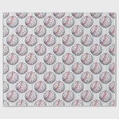 Liebe U Liebe Boston-Baseball Geschenk Wrap 02-Blu Geschenkpapier (Flach)