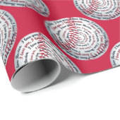 Liebe U Liebe Boston-Baseball Geschenk Wrap 06-Red Geschenkpapier (Rolleneckpunkt)