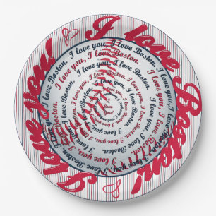 Liebe U, Liebe Boston-Baseball Paper Party Teller