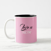 Liebe U Mama Kaffee Tasse/Das perfekte Geschenk fü Zweifarbige Tasse (Links)