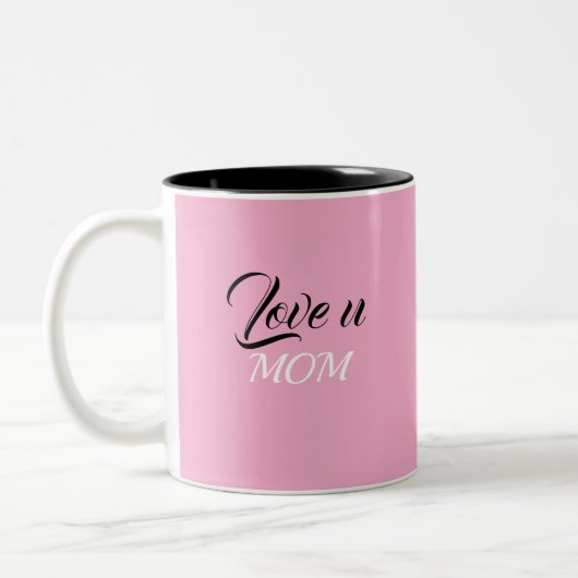 Liebe U Mama Kaffee Tasse/Das perfekte Geschenk fü Zweifarbige Tasse (Links)