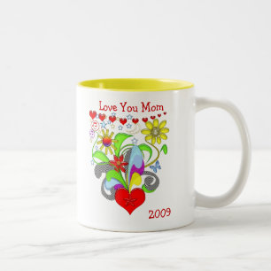 LIEBE U MAMA ZWEIFARBIGE TASSE