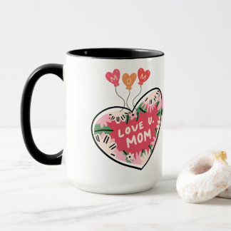 Liebe U. Mutti: Floral Heart Tasse