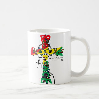 LIEBE U. PEACE-CROSS KAFFEETASSE