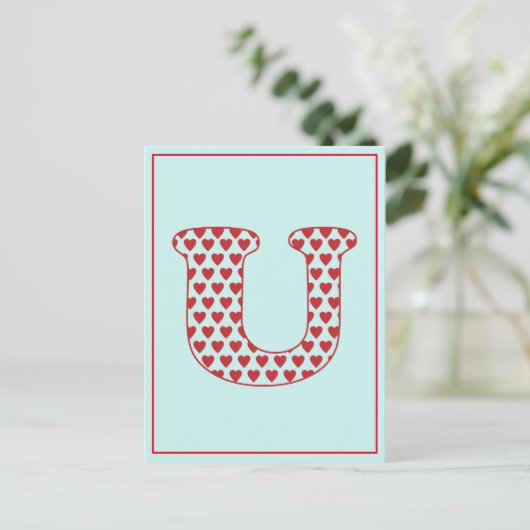 LIEBE U POSTKARTE (Stehend Vorderseite)