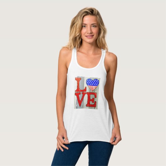 Liebe U.S.A. Tank Top (Vorderseite Vollansicht)