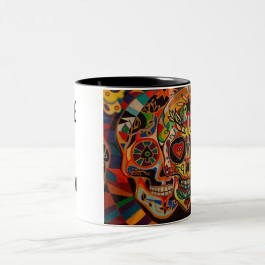 LIEBE u. Tod Zweifarbige Tasse (Mittel)