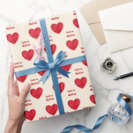 Liebe U, Valentinstag Individuelle Name Geschenkpapier