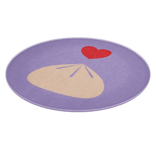 Liebe Ube Glass Cutting Board Schneidebrett (Ecke)