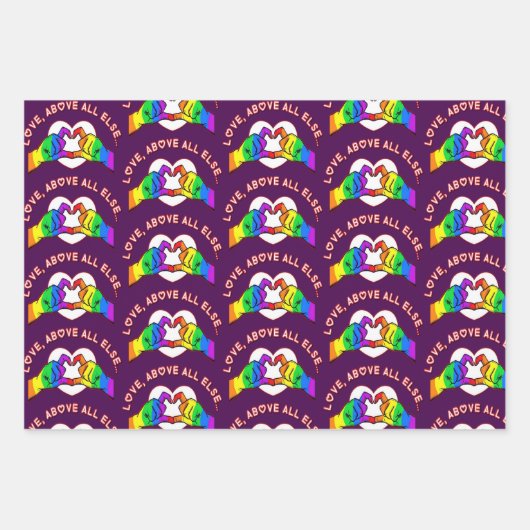 Liebe über alle anderen Papiertücher Geschenkpapier Set (Vorderseite 2)