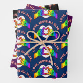 Liebe über alle anderen Papiertücher Geschenkpapier Set (Beispiel)