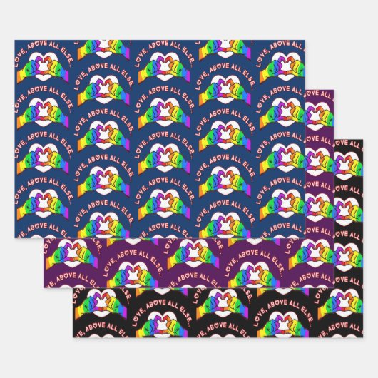 Liebe über alle anderen Papiertücher Geschenkpapier Set (Set)