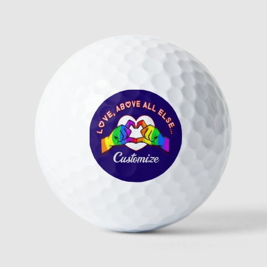 Liebe über allen anderen Golfplätzen Golfball (Vorderseite)