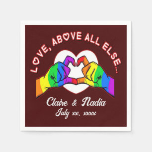 Liebe über allen anderen Napkins Serviette