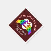 Liebe über allen anderen Napkins Serviette (Ecke)