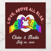 Liebe über alles andere weinetikett (Einzelnes Label)