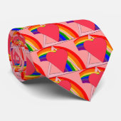 Liebe über der Regenbogen-Krawatte Krawatte (Gerollt)