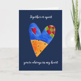 Liebe über die Meilen hinweg Feiertagskarte