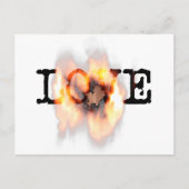Liebe über FIRE Postkarte (Vorderseite)