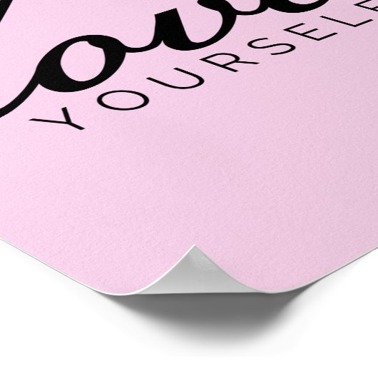 Liebe über Glück selbst Poster (Ecke)