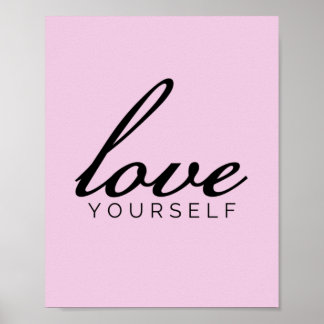 Liebe über Glück selbst Poster