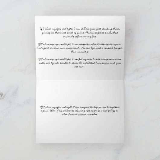 Liebe über große Entfernungen Karte (Innenseite)