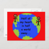 Liebe über große Entfernungen Postkarte (Vorne/Hinten)