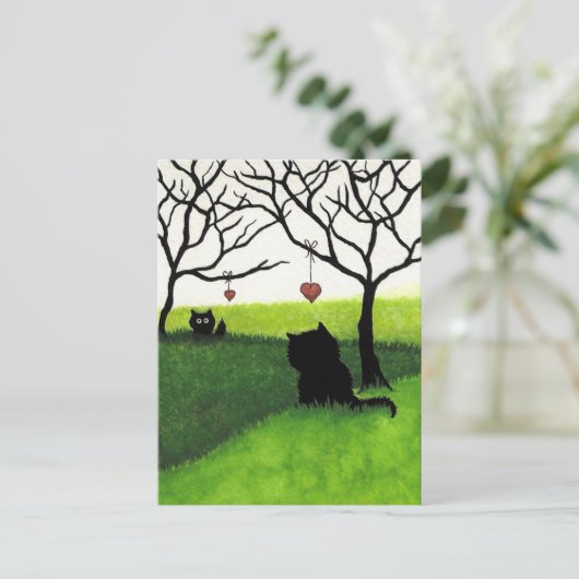 Liebe über große Entfernungen - Vermisst Postkarte (Stehend Vorderseite)