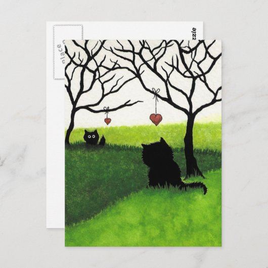 Liebe über große Entfernungen - Vermisst Postkarte (Vorne/Hinten)