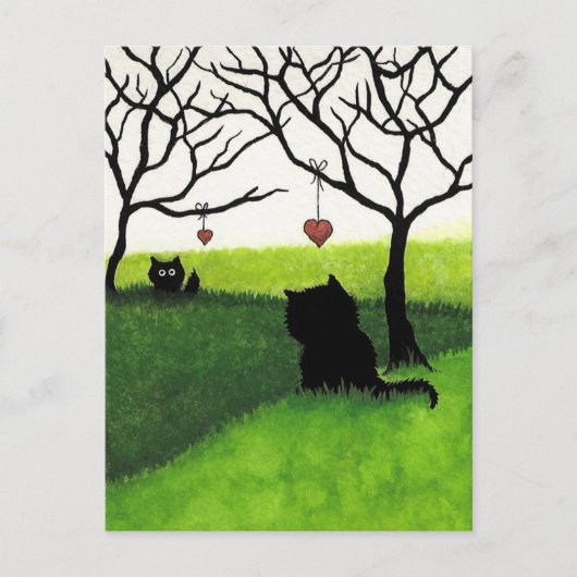 Liebe über große Entfernungen - Vermisst Postkarte (Vorderseite)