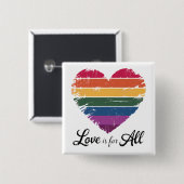 Liebe über HassGay Pride und Rechtshilfe Button (Vorne & Hinten)