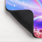 Liebe überall auf der Welt auf farbenfrohem Deskto Mousepad (Ecke)